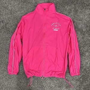 Fabletics Oversized Flyweight Windbreaker Size XS Pink Tropic Reflective Silver‎